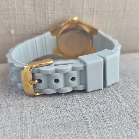 Invicta Angel Ladies Wristwatch Gold Tone Case Gray Rubber Band Analog Watch main image 5